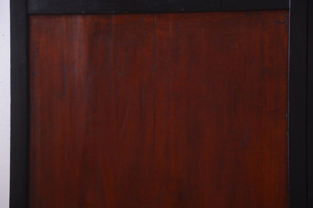 古民具・骨董　古い木味のアンティーク帯戸2枚セット(2)