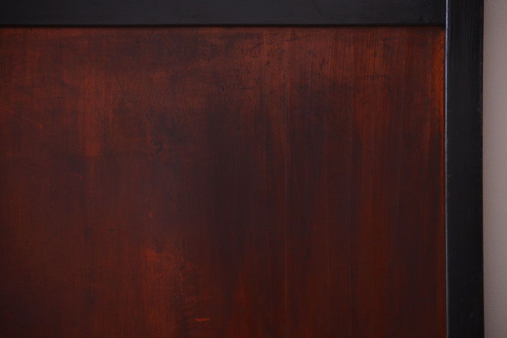 古民具・骨董　古い木味のアンティーク帯戸2枚セット(2)