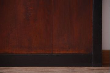 古民具・骨董　古い木味のアンティーク帯戸2枚セット(2)