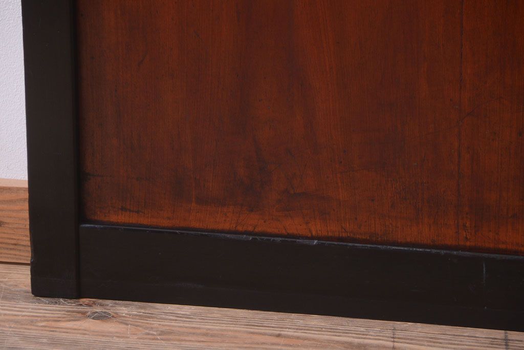 古民具・骨董　古い木味のアンティーク帯戸2枚セット(2)