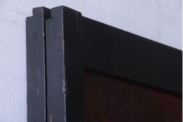 古民具・骨董　古い木味のアンティーク帯戸2枚セット(2)