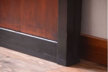 古民具・骨董　古い木味のアンティーク帯戸2枚セット(2)