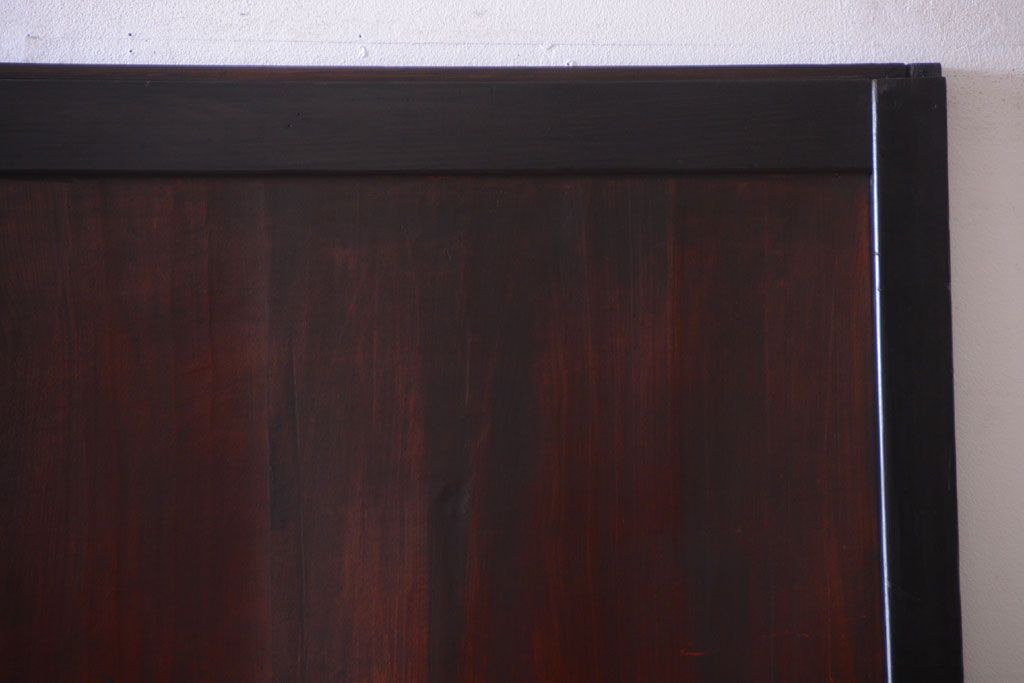 古民具・骨董　古い木味のアンティーク帯戸2枚セット(2)