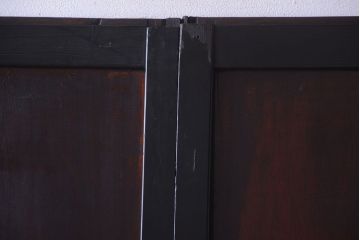 古民具・骨董　古い木味のアンティーク帯戸2枚セット(2)