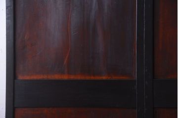 古民具・骨董　古い木味のアンティーク帯戸2枚セット(2)