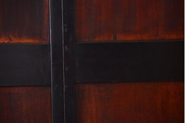 古民具・骨董　古い木味のアンティーク帯戸2枚セット(2)