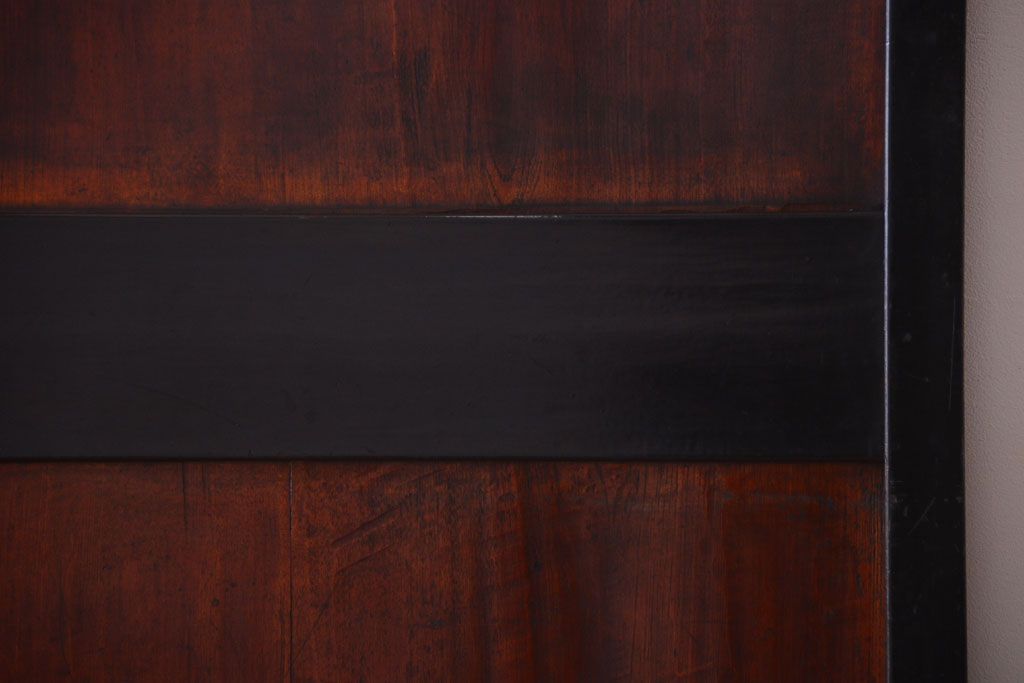 古民具・骨董　古い木味のアンティーク帯戸2枚セット(2)