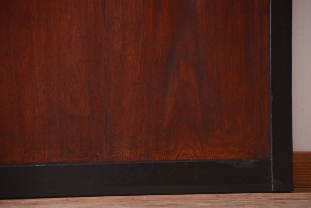 古民具・骨董　古い木味のアンティーク帯戸2枚セット(2)