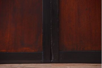 古民具・骨董　古い木味のアンティーク帯戸2枚セット(2)