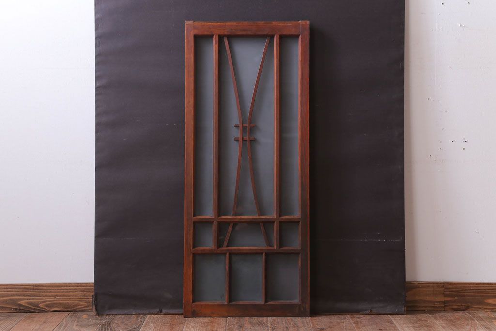 昭和レトロ　すりガラス入り!アンティーク引き戸