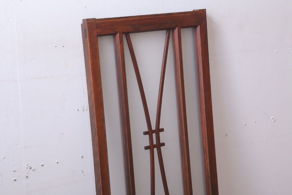 昭和レトロ　すりガラス入り!アンティーク引き戸