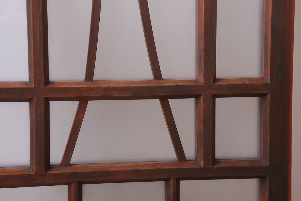 昭和レトロ　すりガラス入り!アンティーク引き戸