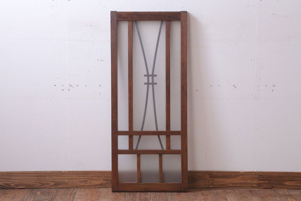 昭和レトロ　すりガラス入り!アンティーク引き戸