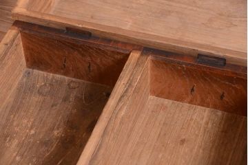 アンティーク家具　古民具・骨董　明治期　上手物!前面欅玉杢材のアンティーク帳場箪笥