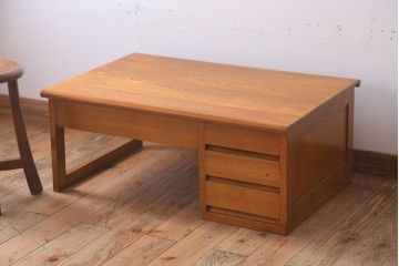 レトロ家具　昭和レトロ　明るい木味のアンティーク文机