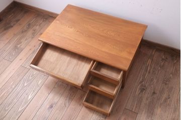 レトロ家具　昭和レトロ　明るい木味のアンティーク文机