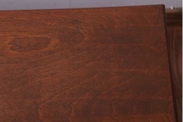 アンティーク家具　和製アンティーク　古い木製の2杯引き出し付き文机(1)