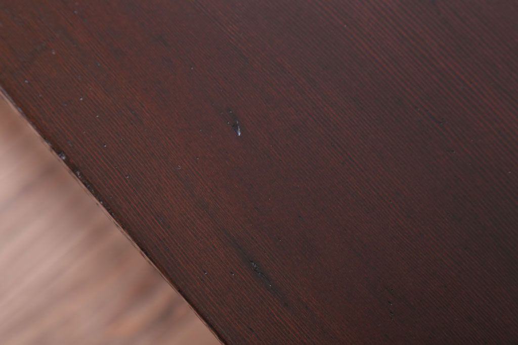 アンティーク家具　和製アンティーク　古い木製のシンプルな引き出し付き平机(デスク・テーブル)