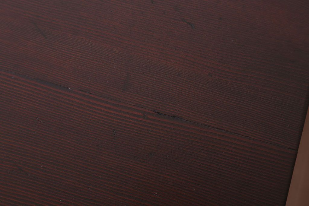 アンティーク家具　和製アンティーク　古い木製のシンプルな引き出し付き平机(デスク・テーブル)