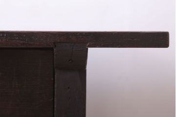 アンティーク家具　和製アンティーク　古い木製のシンプルな引き出し付き平机(デスク・テーブル)