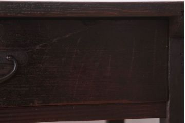 アンティーク家具　和製アンティーク　古い木製のシンプルな引き出し付き平机(デスク・テーブル)