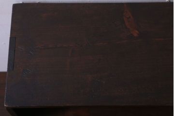 アンティーク家具　古民具・骨董　引き出し2杯付き!小ぶりな飾り棚(収納棚)