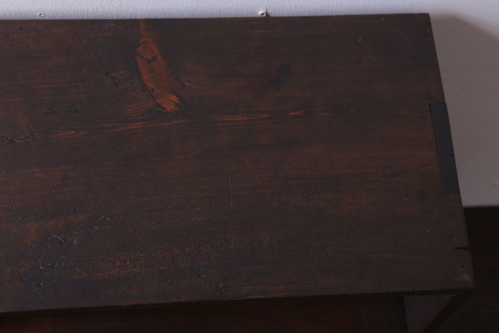 アンティーク家具　古民具・骨董　引き出し2杯付き!小ぶりな飾り棚(収納棚)