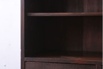 アンティーク家具　古民具・骨董　引き出し2杯付き!小ぶりな飾り棚(収納棚)