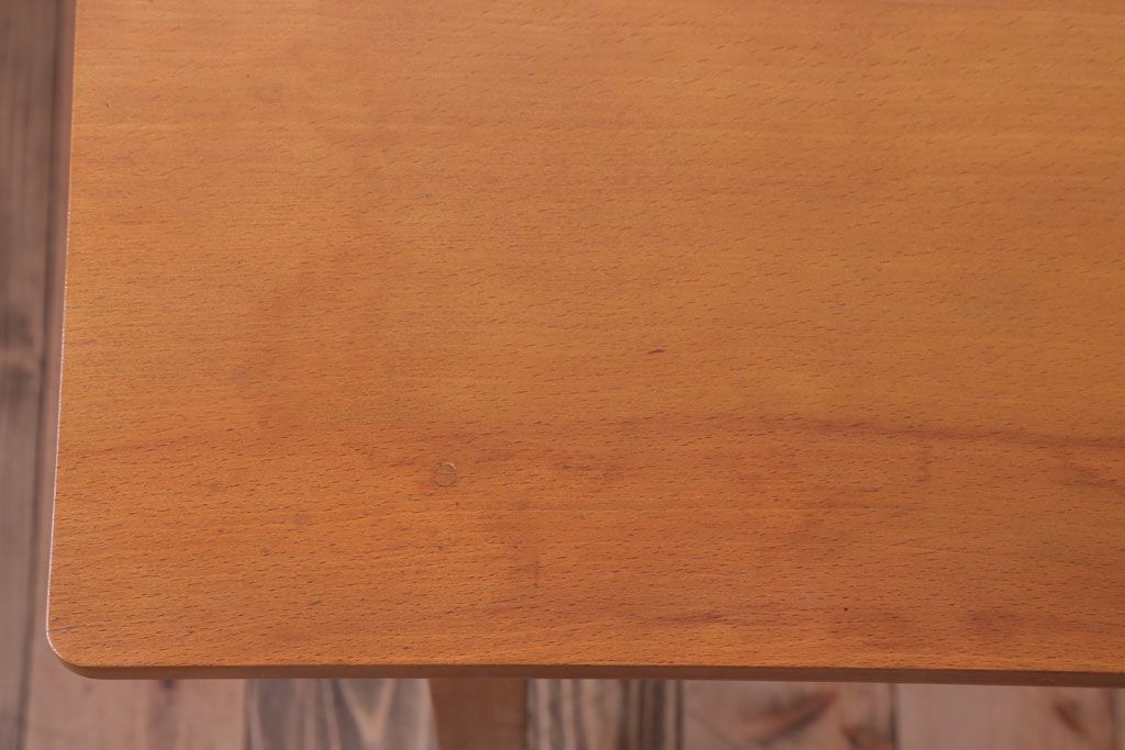 【N様ご成約分】アンティーク　シンプルでおしゃれな引き出し2杯付き平机(デスク)