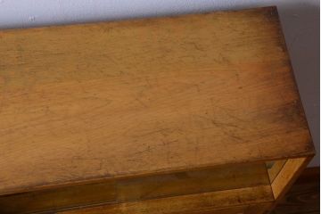 レトロ家具　昭和レトロ　引き出し・飾り棚・戸棚付き!アンティーク本箱