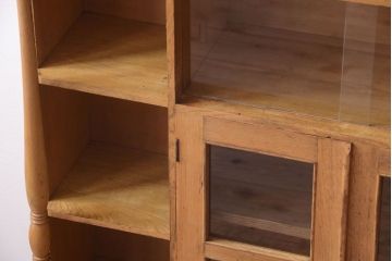 レトロ家具　昭和レトロ　引き出し・飾り棚・戸棚付き!アンティーク本箱