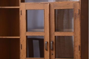 レトロ家具　昭和レトロ　引き出し・飾り棚・戸棚付き!アンティーク本箱