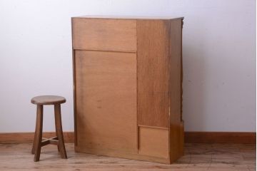 レトロ家具　昭和レトロ　引き出し・飾り棚・戸棚付き!アンティーク本箱