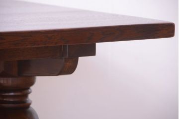 ヴィンテージ家具　イギリスビンテージ　オーク材!ブルボーズレッグダイニングテーブル