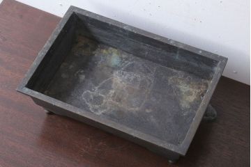 アンティーク雑貨　古民具・骨董　銅(真鍮)製の古い象耳水盤(水盆)