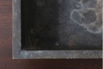 アンティーク雑貨　古民具・骨董　銅(真鍮)製の古い象耳水盤(水盆)