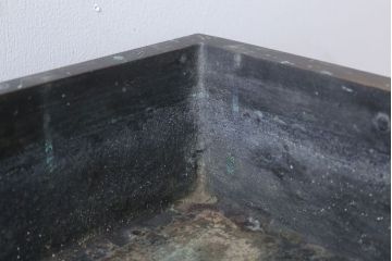 アンティーク雑貨　古民具・骨董　銅(真鍮)製の古い象耳水盤(水盆)