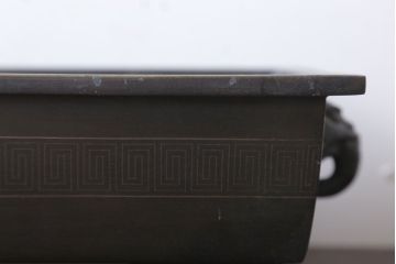 アンティーク雑貨　古民具・骨董　銅(真鍮)製の古い象耳水盤(水盆)