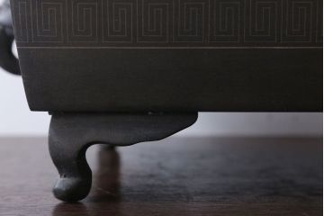 アンティーク雑貨　古民具・骨董　銅(真鍮)製の古い象耳水盤(水盆)