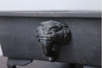 アンティーク雑貨　古民具・骨董　銅(真鍮)製の古い象耳水盤(水盆)