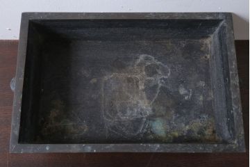 アンティーク雑貨　古民具・骨董　銅(真鍮)製の古い象耳水盤(水盆)
