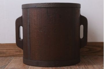 アンティーク雑貨　古民具・骨董　古い木のアンティーク一斗枡・斗棒(2)