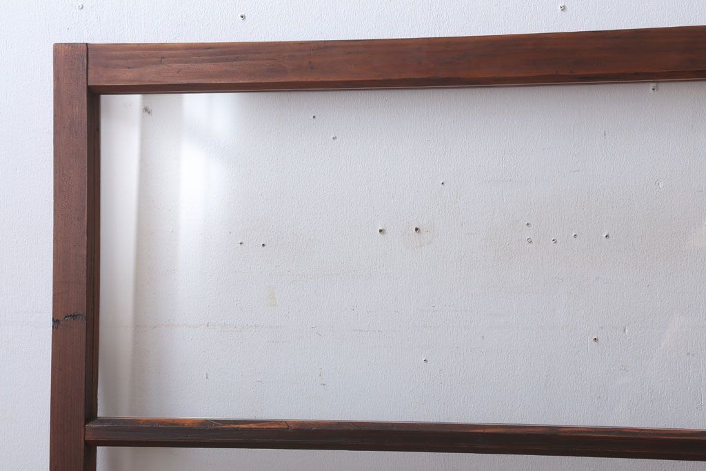 昭和レトロ　すり・クリアガラスの引き戸2枚セット(窓)