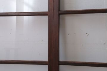 昭和レトロ　すり・クリアガラスの引き戸2枚セット(窓)