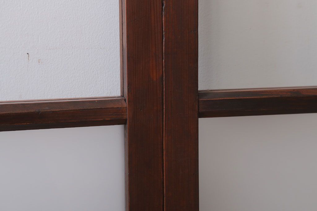 昭和レトロ　すり・クリアガラスの引き戸2枚セット(窓)