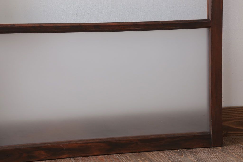 昭和レトロ　すり・クリアガラスの引き戸2枚セット(窓)