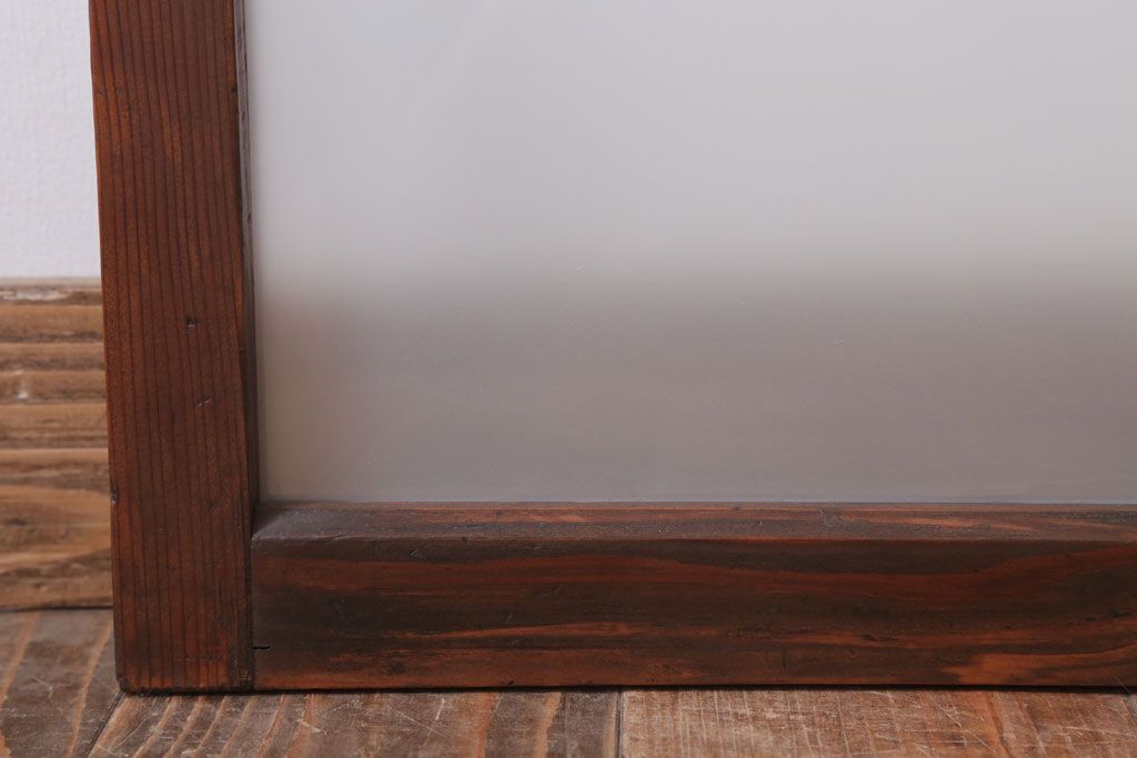 昭和レトロ　すり・クリアガラスの引き戸2枚セット(窓)