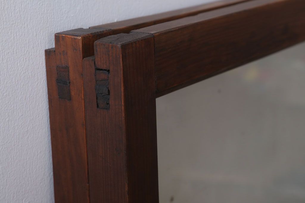 昭和レトロ　すり・クリアガラスの引き戸2枚セット(窓)