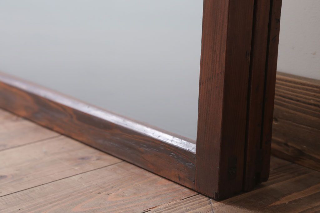 昭和レトロ　すり・クリアガラスの引き戸2枚セット(窓)