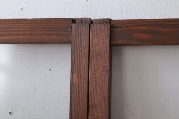 昭和レトロ　すり・クリアガラスの引き戸2枚セット(窓)